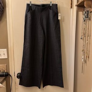 Wide leg plaid trousers